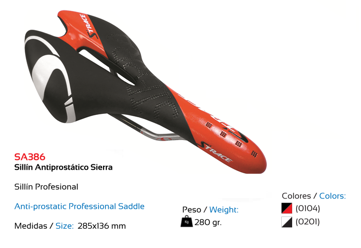 SILLIN BICICLETA TKX STRACE SIERRA NEGRO ROJO
